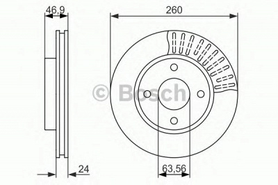 BOSCH 0986479837 -  Тормозной диск