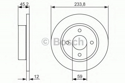 BOSCH 0986479852 -  Тормозной диск