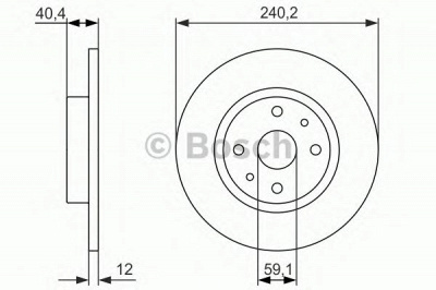 BOSCH 0986479858 -  Диск тормозной