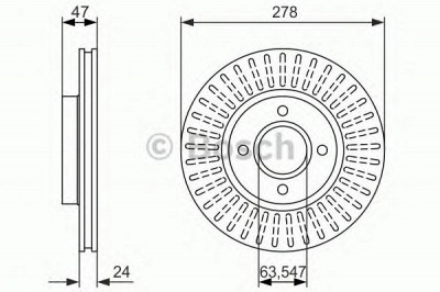 BOSCH 0986479864 -  Тормозной диск