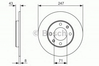 BOSCH 0986479870 -  Тормозной диск