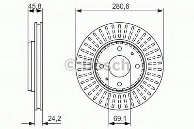 BOSCH 0986479872 -  Тормозной диск