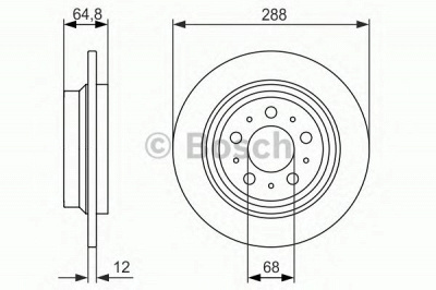 BOSCH 0986479873 -  Тормозной диск