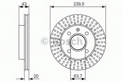 BOSCH 0986479874 -  Тормозной диск