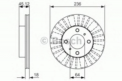 BOSCH 0986479883 -  Тормозной диск