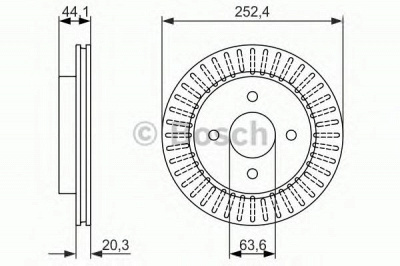 BOSCH 0986479887 -  Тормозной диск