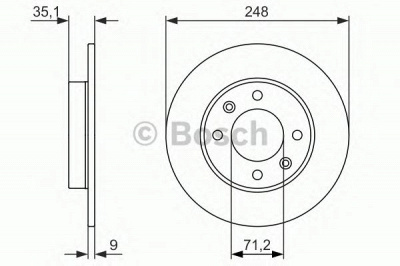 BOSCH 0986479888 -  Тормозной диск