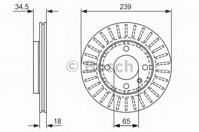 BOSCH 0986479891 -  Тормозной диск