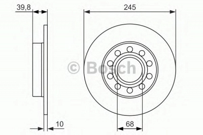 BOSCH 0986479925 -  Тормозной диск