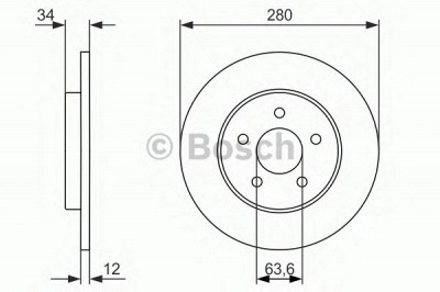 BOSCH 0986479934 -  Тормозной диск