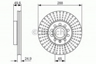 BOSCH 0986479939 -  Тормозной диск