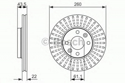 BOSCH 0986479943 -  Тормозной диск
