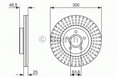 BOSCH 0986479956 -  Тормозной диск