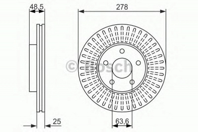 BOSCH 0986479957 -  Тормозной диск
