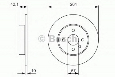 BOSCH 0986479961 -  Тормозной диск