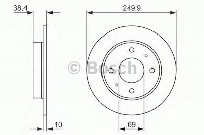 BOSCH 0986479966 -  Тормозной диск
