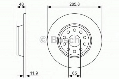 BOSCH 0986479972 -  Тормозной диск