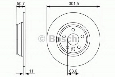 BOSCH 0986479973 -  Тормозной диск