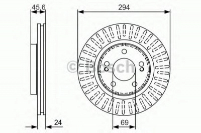 BOSCH 0986479984 -  Тормозной диск
