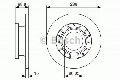 BOSCH 0986479a50 -  Тормозной диск