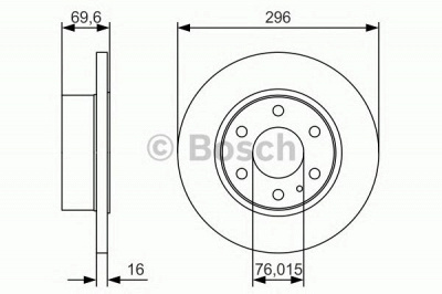BOSCH 0986479a51 -  Тормозной диск