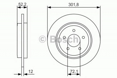 BOSCH 0986479a53 -  Диск тормозной