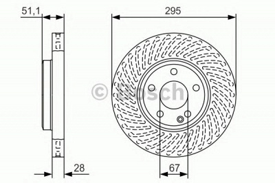 BOSCH 0986479a58 -  Диск тормозной вентилируемый