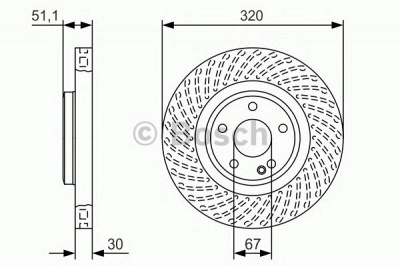 BOSCH 0986479a59 -  Тормозной диск