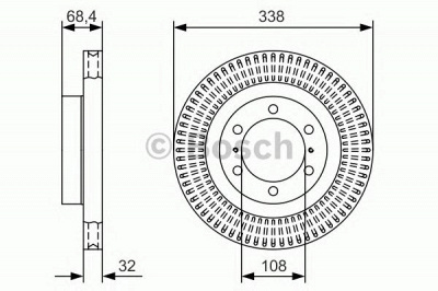 BOSCH 0986479a65 -  Диск тормозной вентилируемый