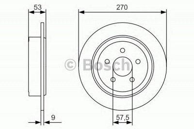 BOSCH 0986479a79 -  Диск тормозной