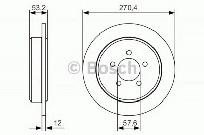 BOSCH 0986479a80 -  Тормозной диск