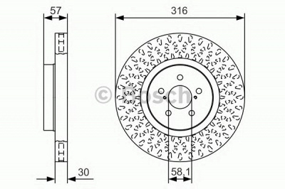 BOSCH 0986479a81 -  Диск тормозной вентилируемый