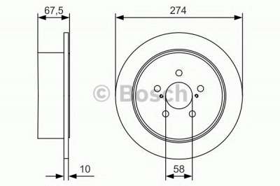 BOSCH 0986479a82 -  Диск тормозной