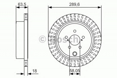 BOSCH 0986479a83 -  Диск тормозной вентилируемый