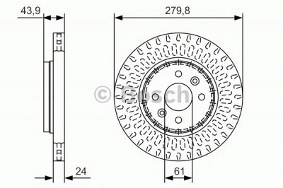 BOSCH 0986479a85 -  Диск тормозной вентилируемый