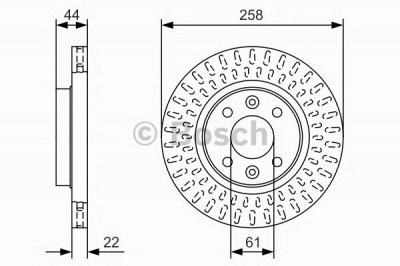 BOSCH 0986479a86 -  Диск тормозной вентилируемый