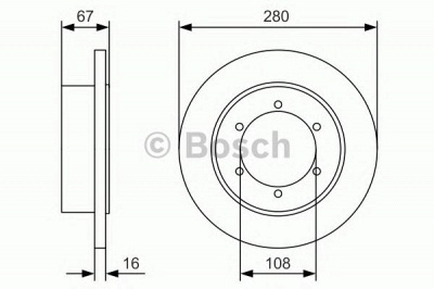 BOSCH 0986479a94 -  Диск тормозной