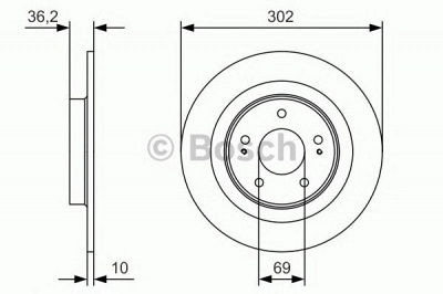 BOSCH 0986479b04 -  Диск тормозной
