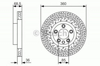 BOSCH 0986479b12 -  Диск тормозной вентилируемый