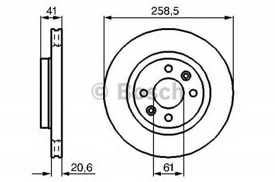 BOSCH 0986479b21 -  Диск тормозной вентилируемый