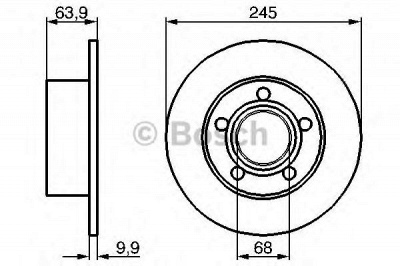 BOSCH 0986479b22 -  Диск тормозной