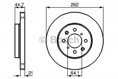 BOSCH 0986479b23 -  Диск тормозной вентилируемый