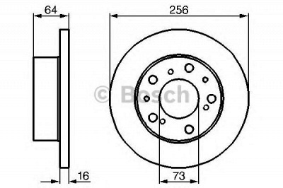 BOSCH 0986479b24 -  Тормозной диск
