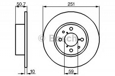 BOSCH 0986479b26 -  Диск тормозной