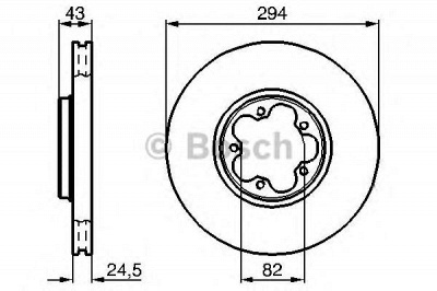 BOSCH 0986479b29 -  Диск тормозной вентилируемый