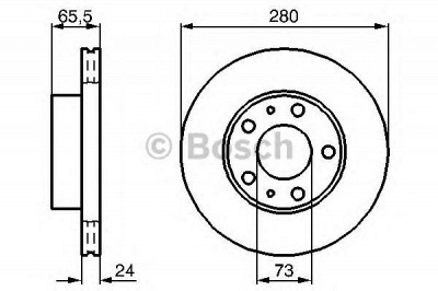 BOSCH 0986479b34 -  Диск тормозной вентилируемый