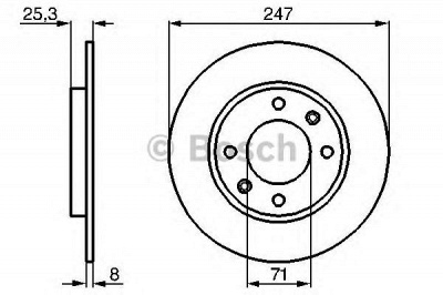 BOSCH 0986479b35 -  Тормозной диск