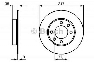 BOSCH 0986479b40 -  Диск тормозной