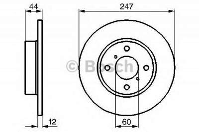 BOSCH 0986479b45 -  Тормозной диск