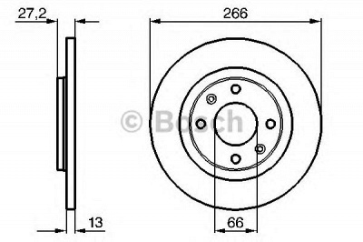 BOSCH 0986479b51 -  Диск тормозной